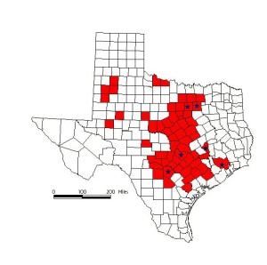 Texas Oak Wilt Map